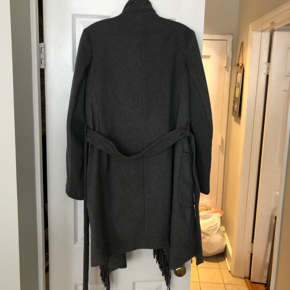 BCBGeneration Mixed Media Fringe Wrap Jacket - Picture 5 of 8